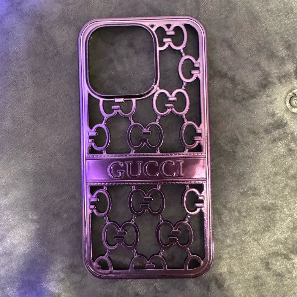 Iphone 14 Pro Case - Gucci/purple chrome